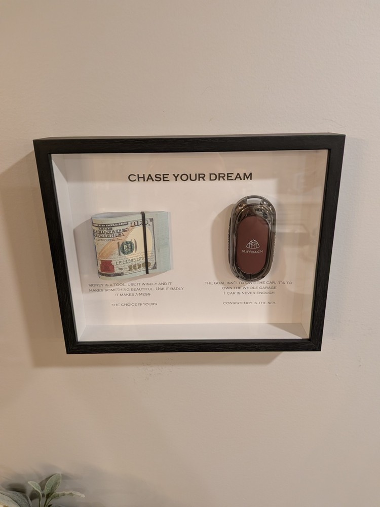 3D Money / Key Wall Art Box Frame