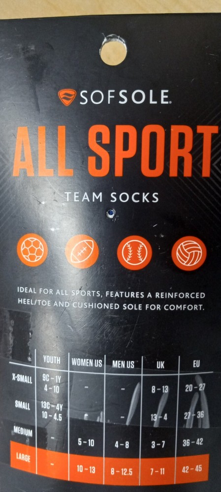 SOF SOL TEAM SOCKS TWO PAIR ALL SPORT BLUE WHITE BLACK AQUA MEDIUM