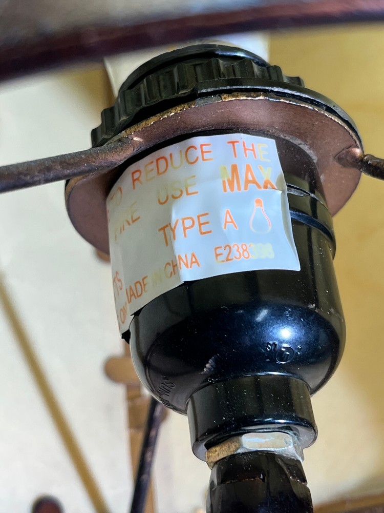 KITCHEN COPPER TABLE LAMP SPOON FORK SHEARS 24" TALL RARE UNIQUE