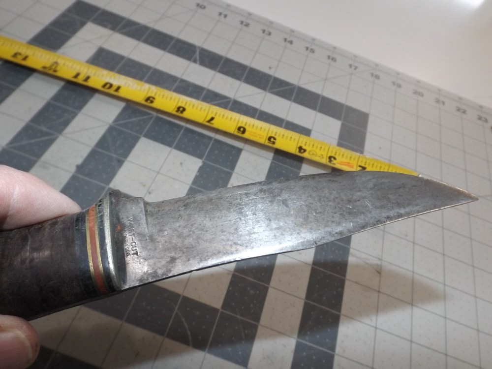 Vintage West Cut Boulder Fixed Blade Knife
