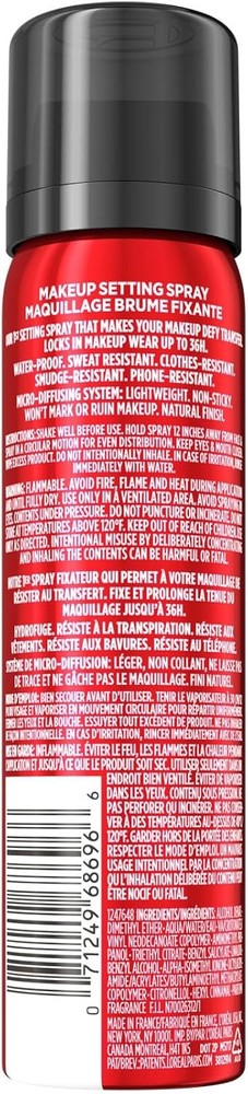 L'Oreal Paris Infallible 3-Second Setting Spray Mist 36H Original Formula