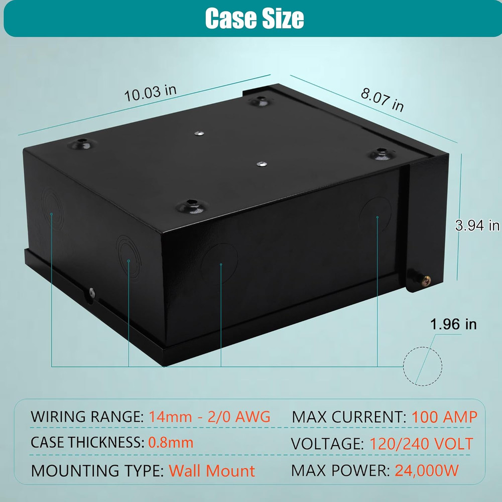 Automatic Transfer Switch, 100 Amp 3 Pole Auto Transfer Switch for Home Generato