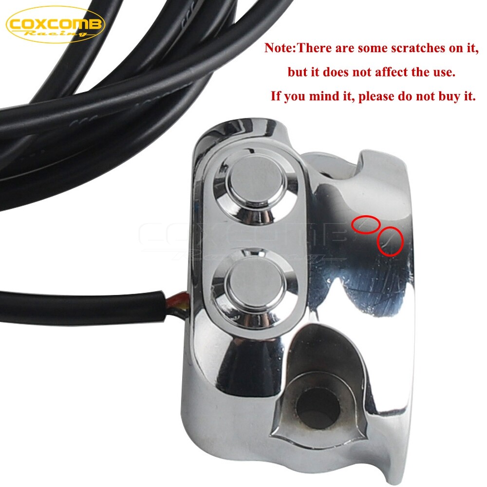 Chrome 1" Handlebar Mounted Air Ride Controller Switch For Harley Dyna Bobber