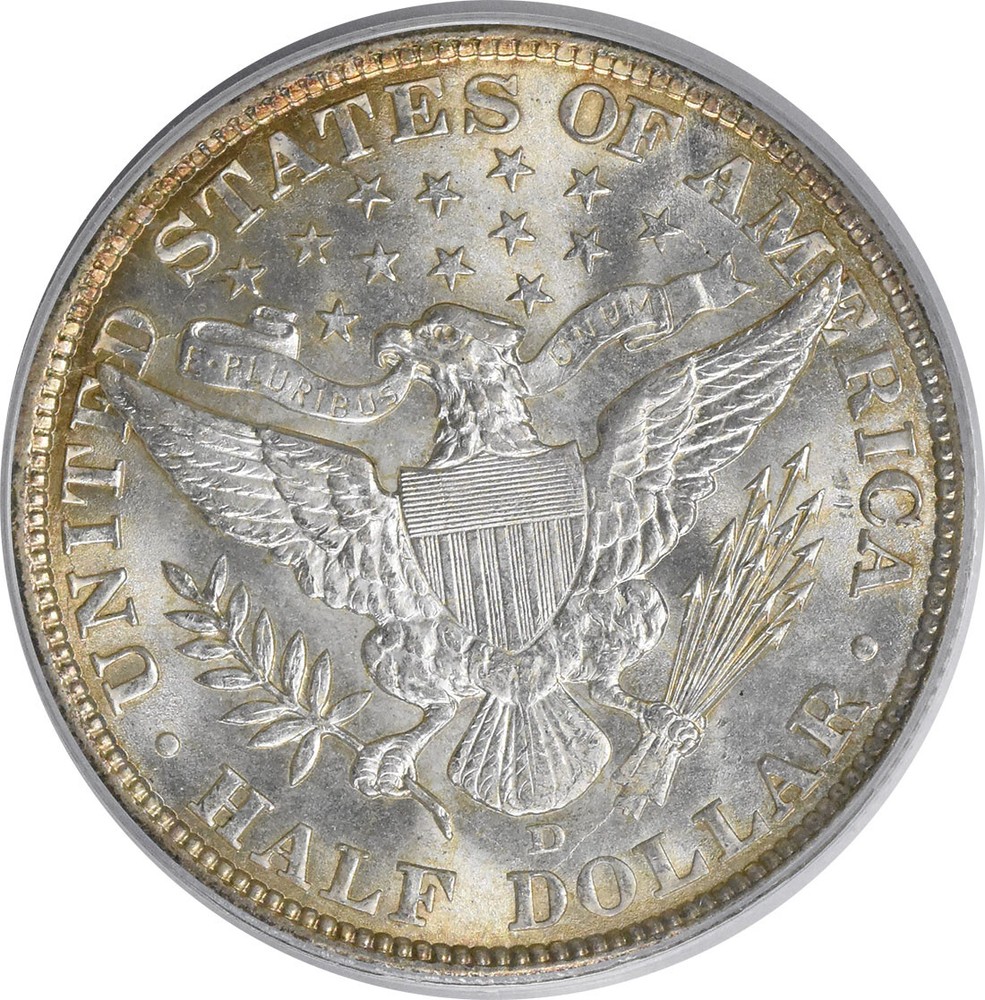 1907-D Barber Silver Half Dollar MS65 PCGS