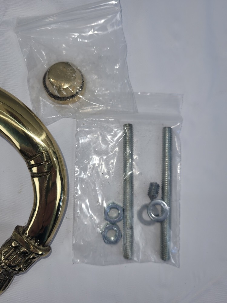 Solid Brass Claddagh Doorknocker Ring NEW