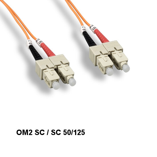 3m/9.84ft OM2 SC/SC Duplex 50/125 Multi-Mode Fiber Optic Patch Cable Data OFNR