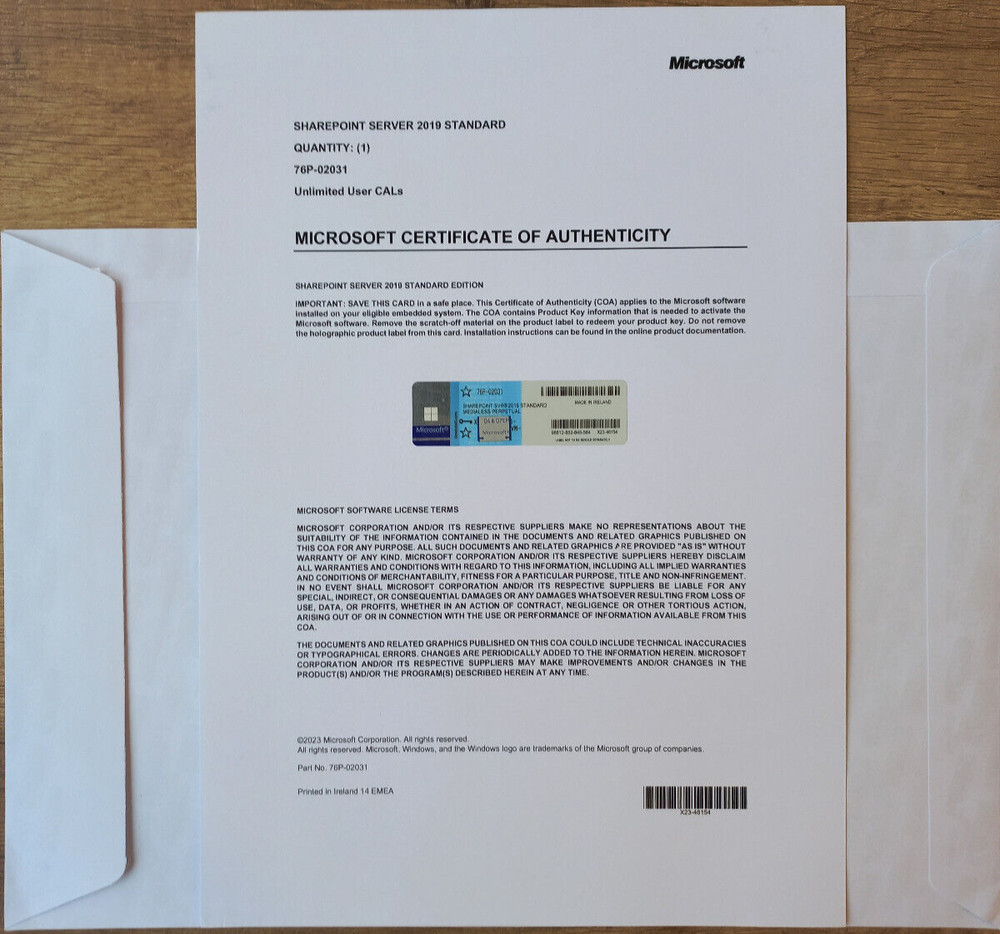 SharePoint Server 2019 Standard + Project Server Unlimited User CAL 76P-02031