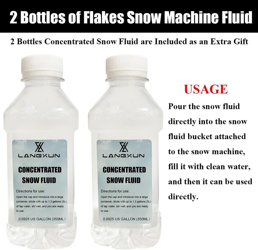 Professional Snow Machine with Remote Control & Adjustable Output Options