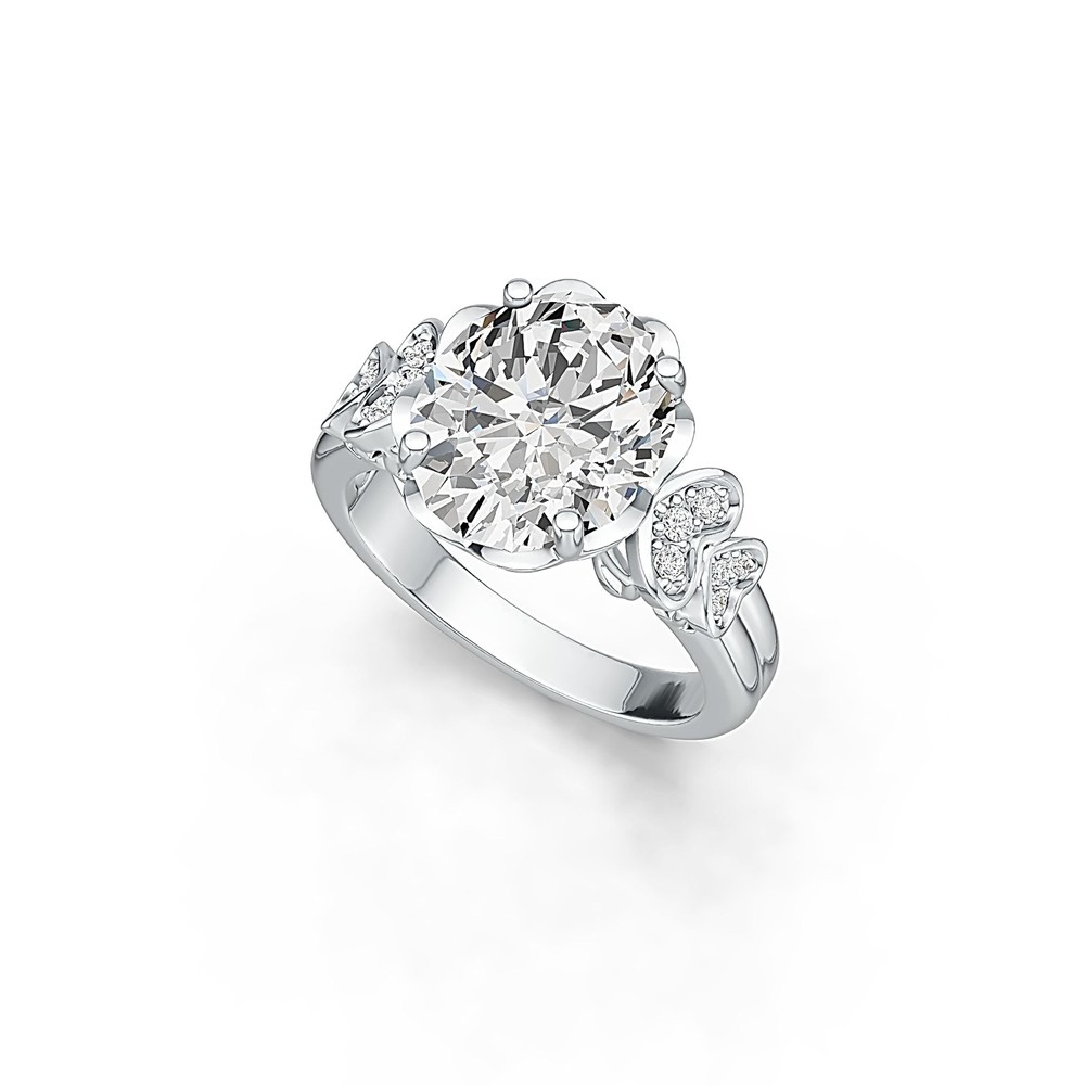 Sterling Silver Semi Mount Ring Setting Oval OV 12X10mm