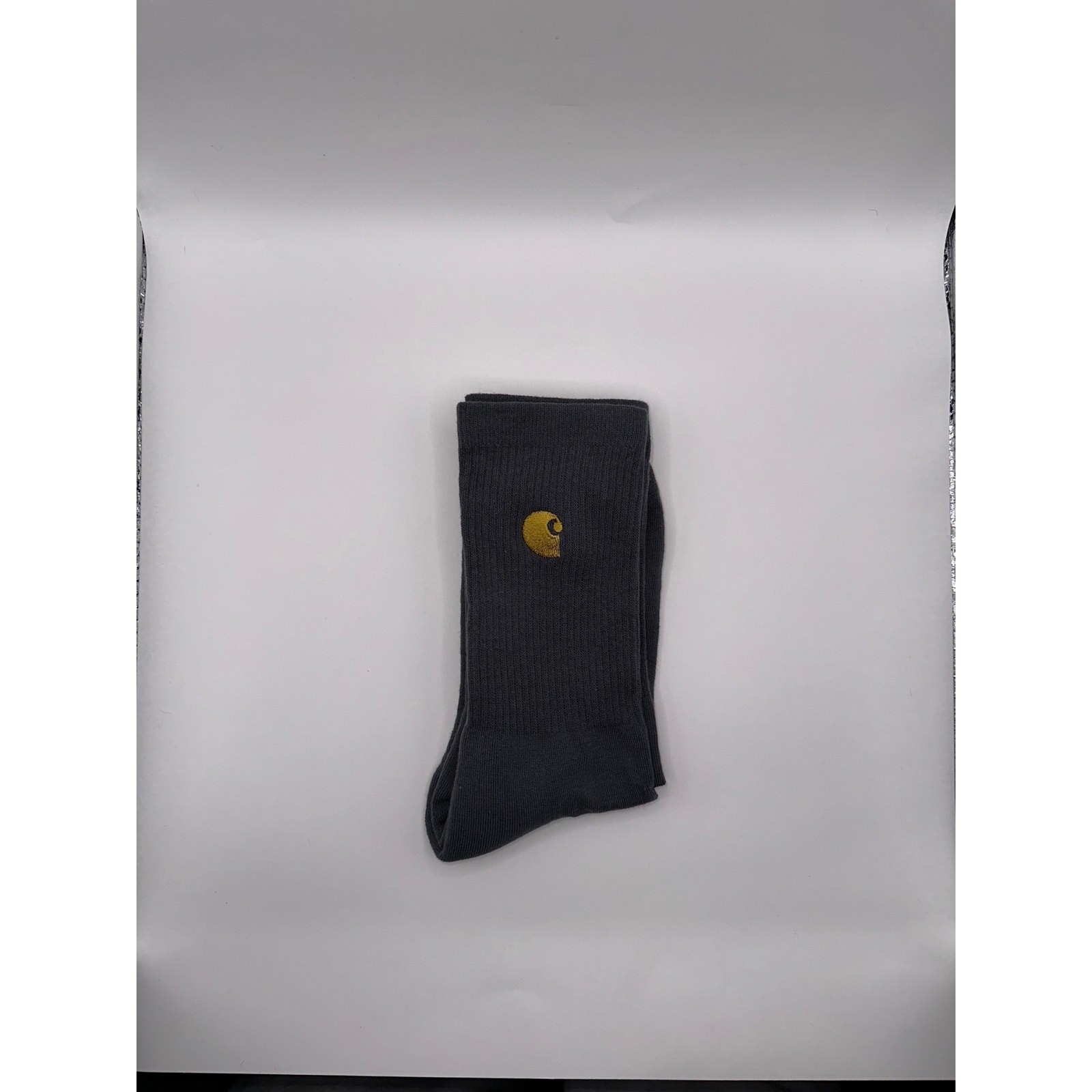 CARHARTT 3 PAIRS WIP CHASE CREW SOCKS IN JUNIPER AND HEATHER GRAY ONE SIZE