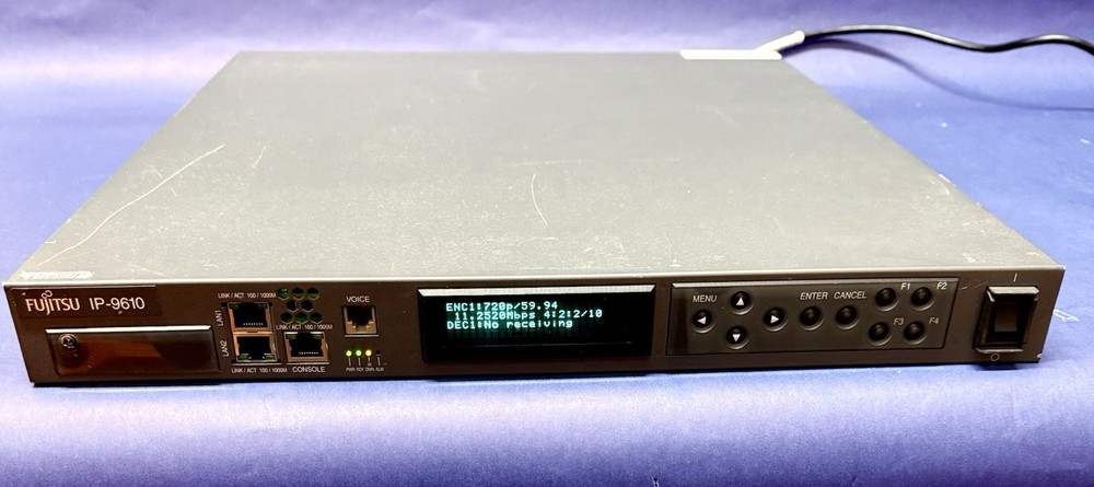 Fujitsu IP-9610 HD/SD Codec Video Encoding H.264 Digital Media Encoder