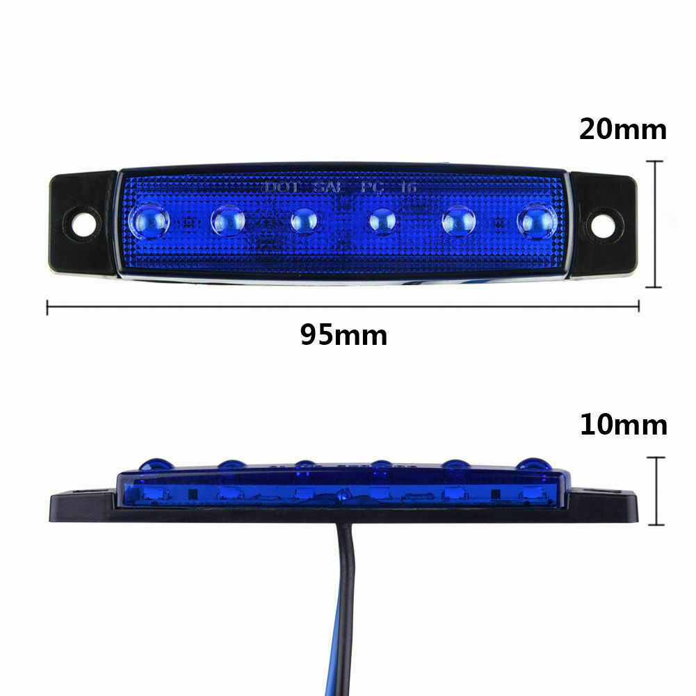 12 Pcs Marine Boat LED Deck Courtesy Lights Waterproof Blue Stern Transom Light