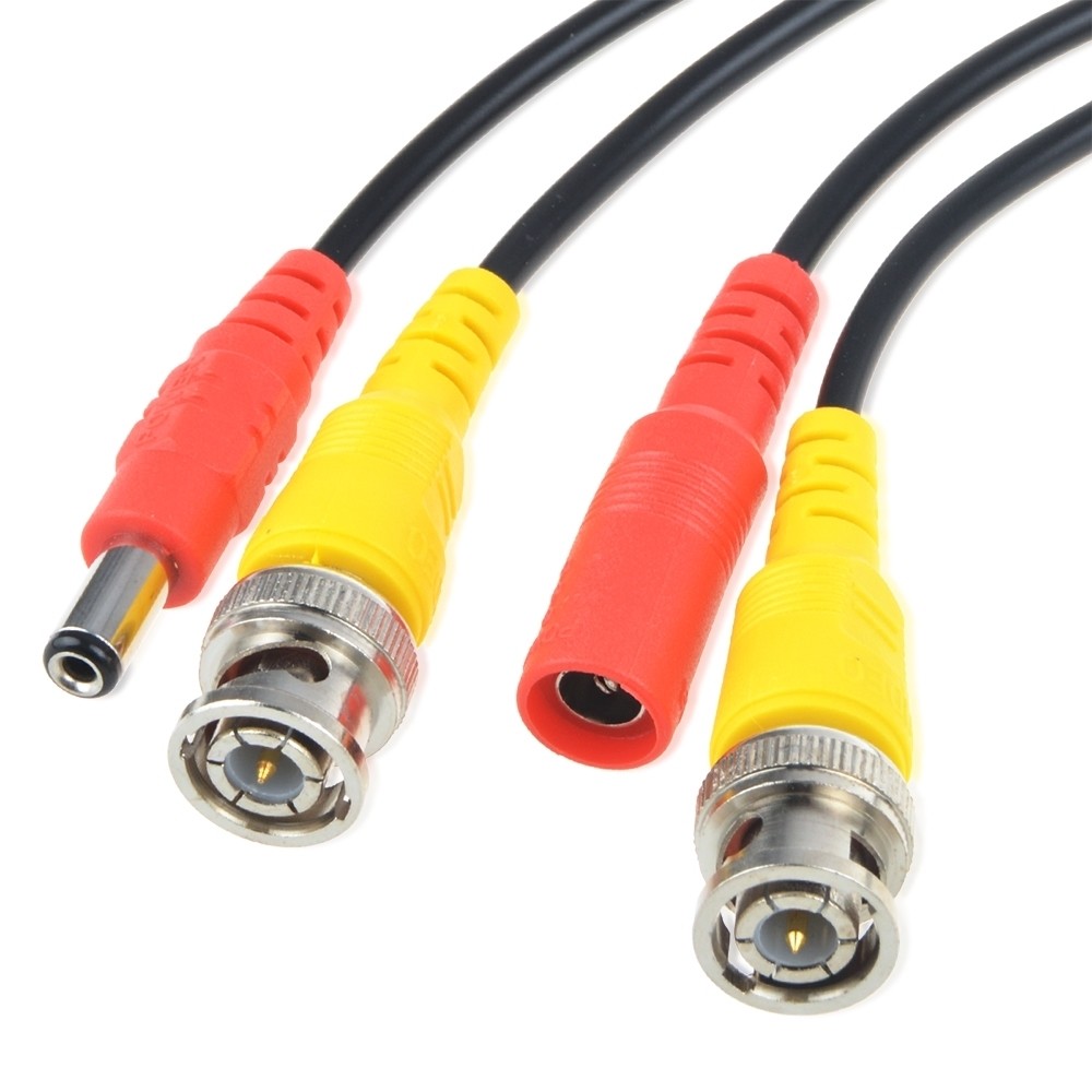 50ft BNC Video Power Cable Wire for Surveillance CCTV Security Camera White