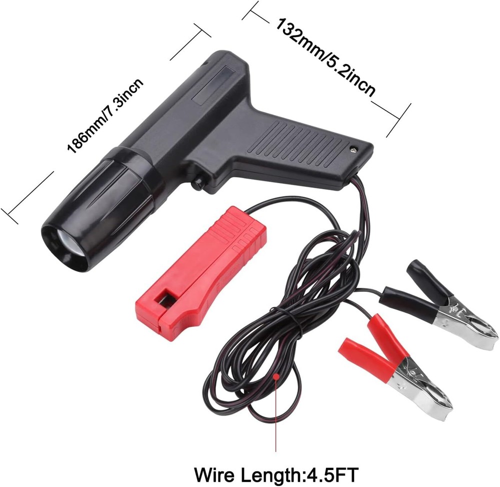 Petrol Engine Ignition Timing Gun Detector Xenon Light Inductive Strobe Test Kit