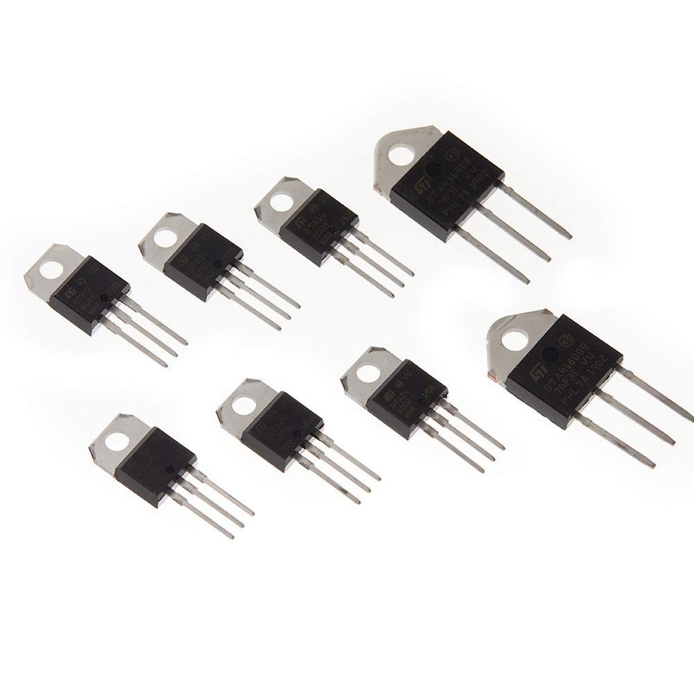 34pcs 8 Types BTA-Series Medium Current Triac thyristorGate TriggerIncludingB...