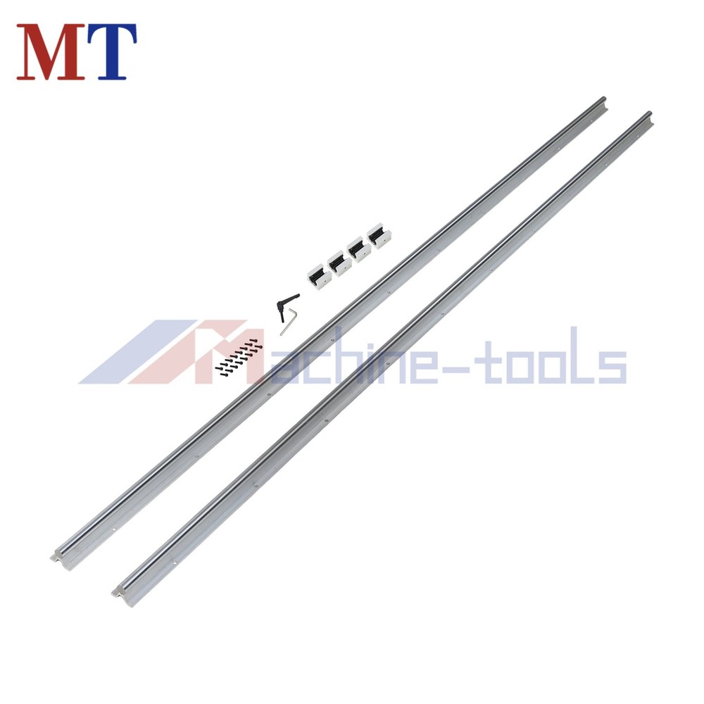 2 Pack 2000mm SBR16 Linear Rail + 4PCS SBR16UU Block for 3D Printer CNC