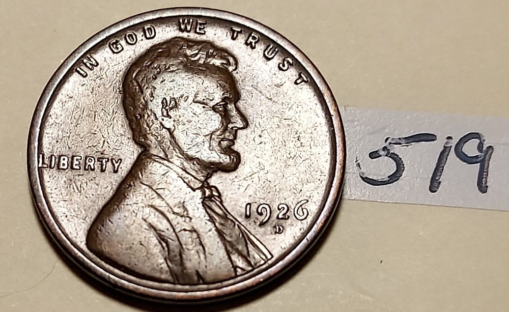 1926-D Lincoln Wheat Cent #519