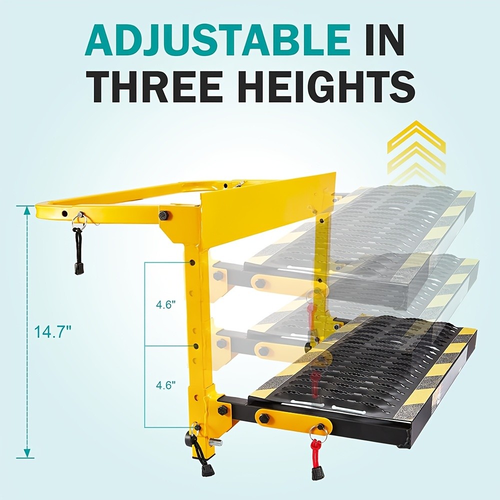 Adjustable Folding Tire Step for Truck Upgraded, SUV RV Heavy Duty Wheel Step