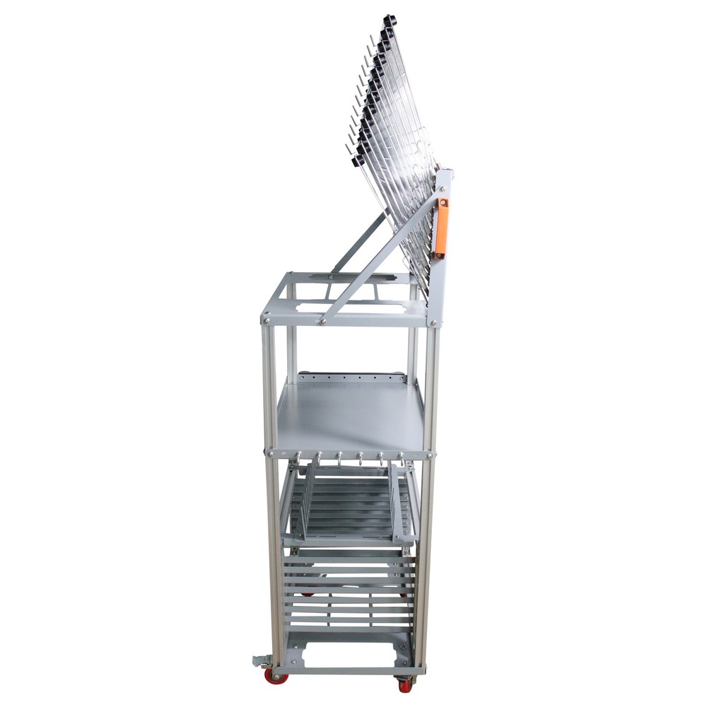 5-in-1 Floor-standing Screen Printing Tool & Material Combination Rack 4 Layers