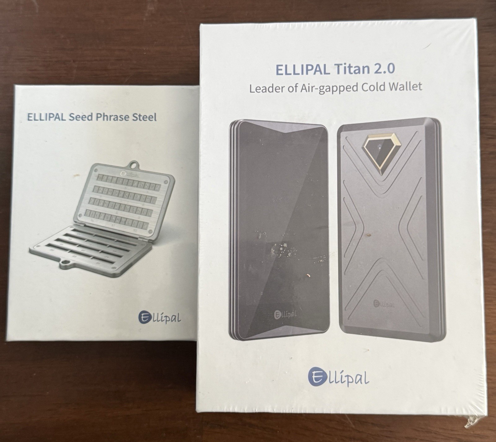 Sealed Ellipal Titan 2.0 Crypto Cold Wallet & Ellipal Seed Phrase Steel Bundle