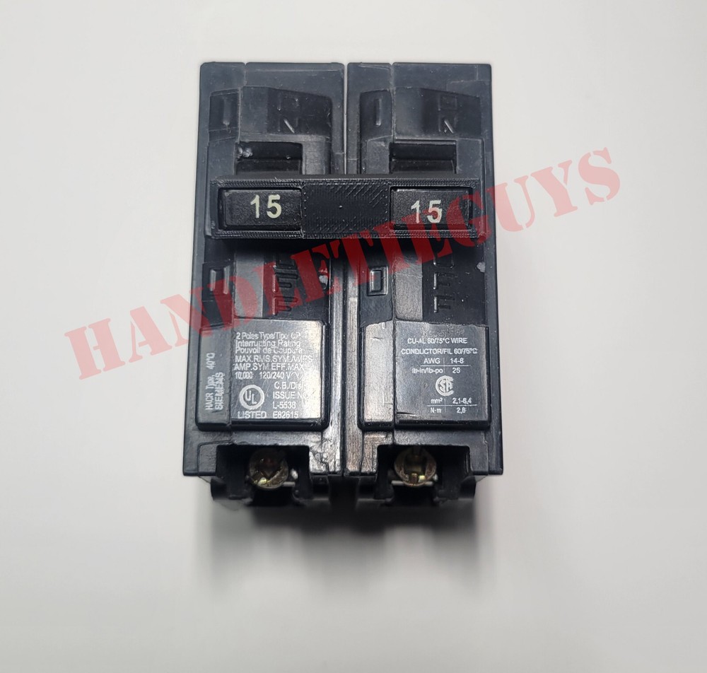 25 Pck Handle Tie Join 2 Single Pole Siemens Type BR Breakers Common Trip ECQTH3