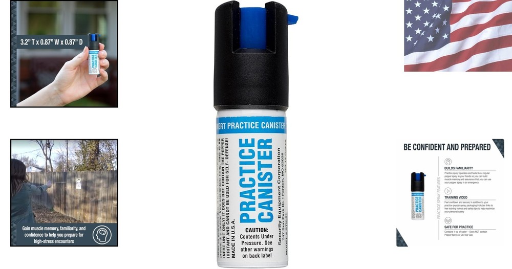 Compact Twist Lock Practice Spray - Safe Training for Personal Protection
