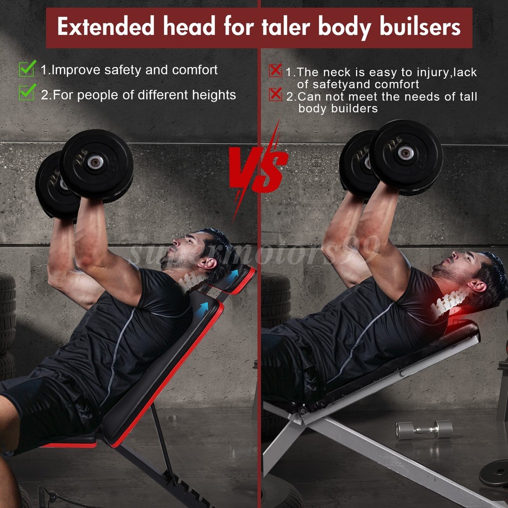 Adjustable Foldable Weight Bench for Home Gym Strength Training Workout Bench US