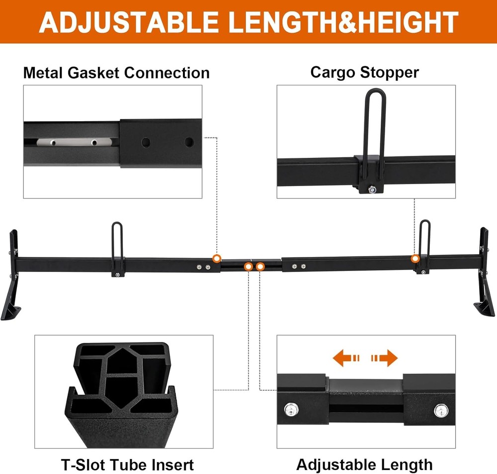 Van Ladder Racks 3 Bars Chevy GMC
