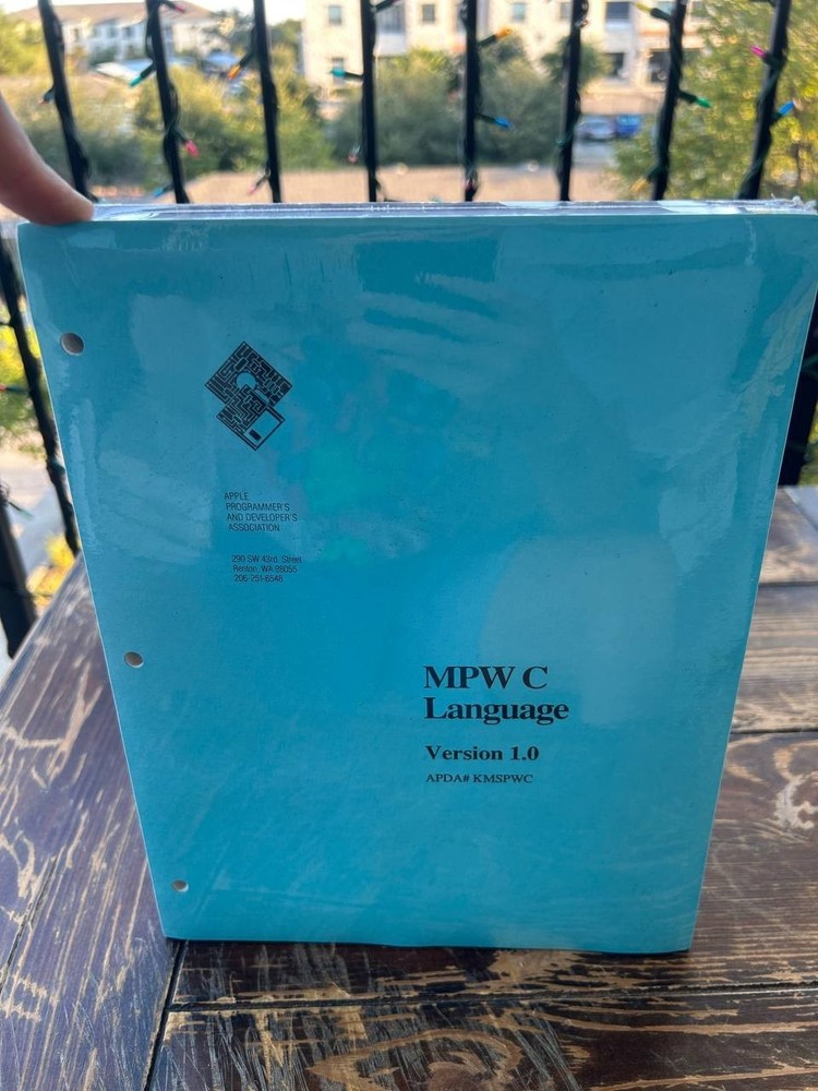 Apple MPW C Language Version 1.0 Manual APDA Vintage Developer Docs