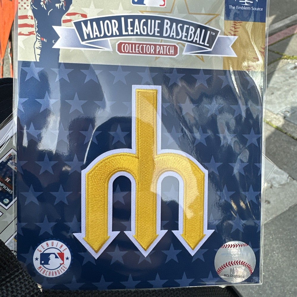 MLB 2026 Seattle Mariners Trident Patch- Iron on Embroidered Patch-NEW