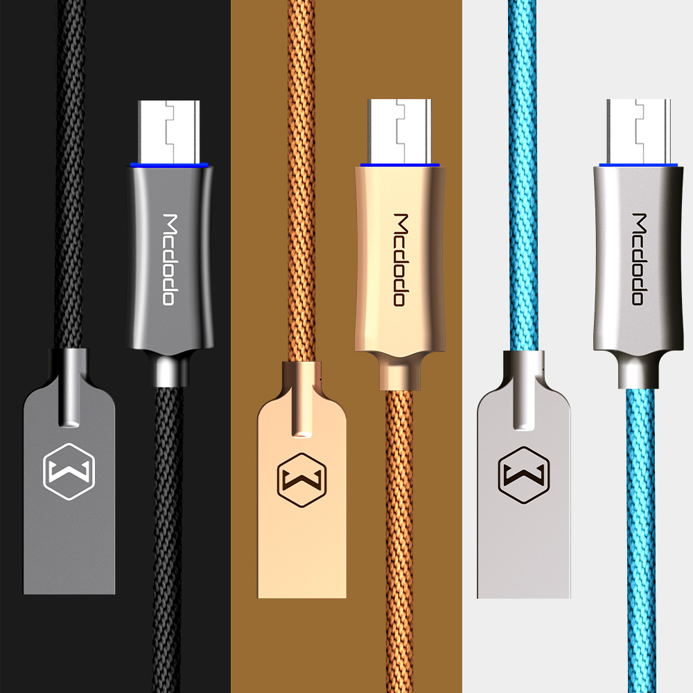 Micro USB Smart LED Auto Disconnect Quick Charge Data Cable Android QC 3 Mcdodo