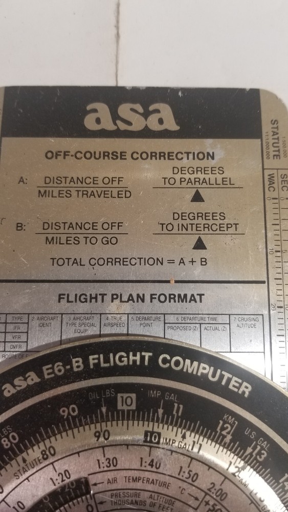 ASA E6B Metal Flight Computer For Off-Course Correction