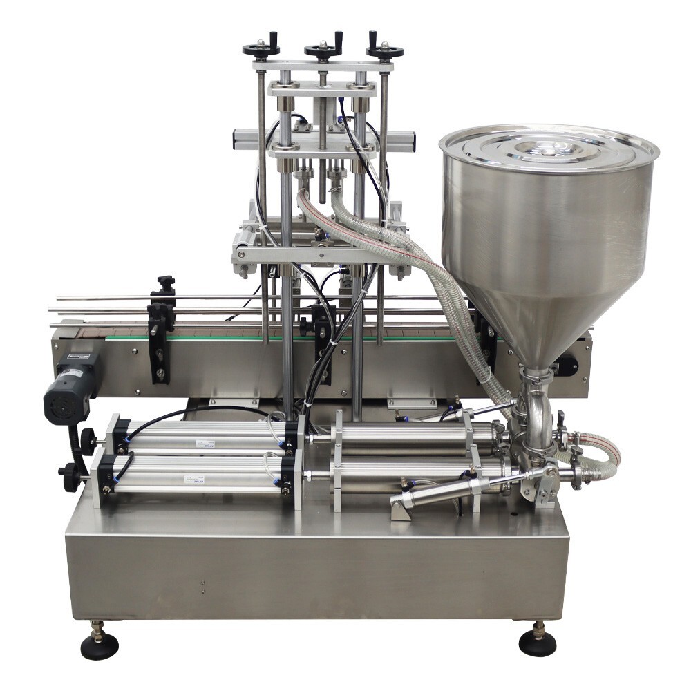 New Double Head 110V Desktop Fully Automatic Paste Filling Machine 100-1000ml