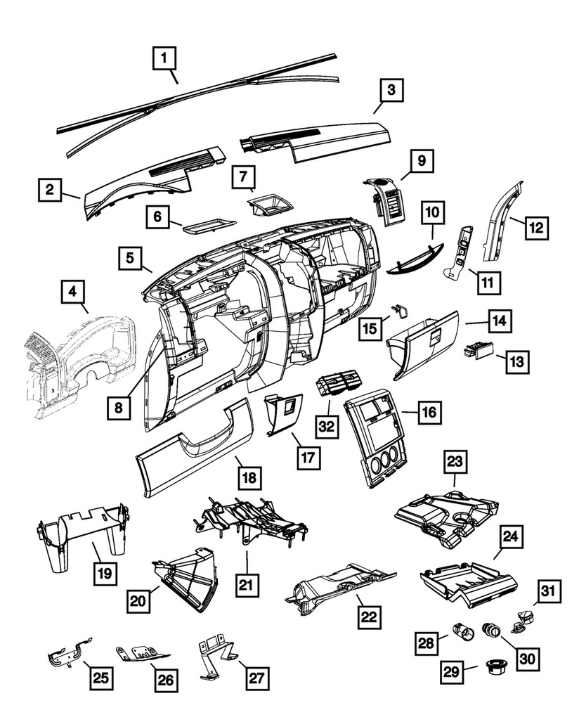 Genuine Mopar Grab Handle 1EQ981DVAB