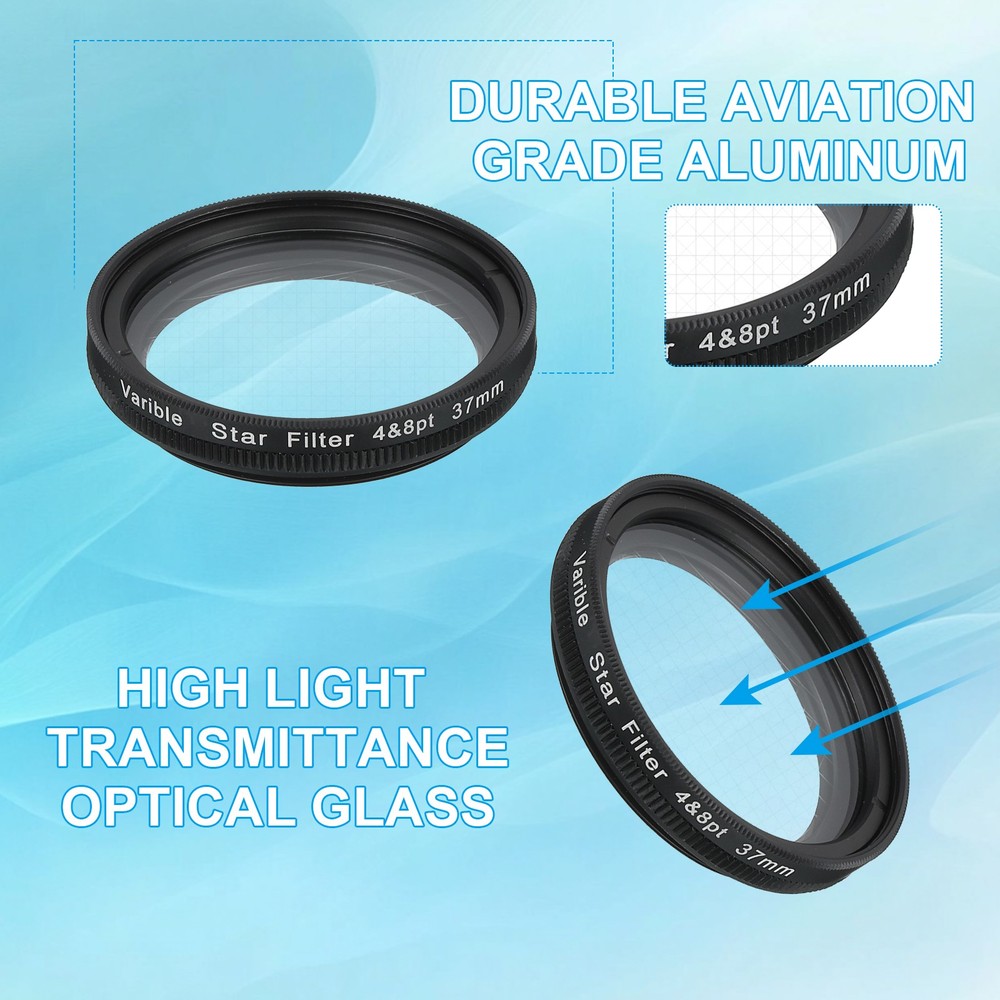 37mm Variable Star Filter 4-8 Points for Night Scenery Glassworks,1Pcs