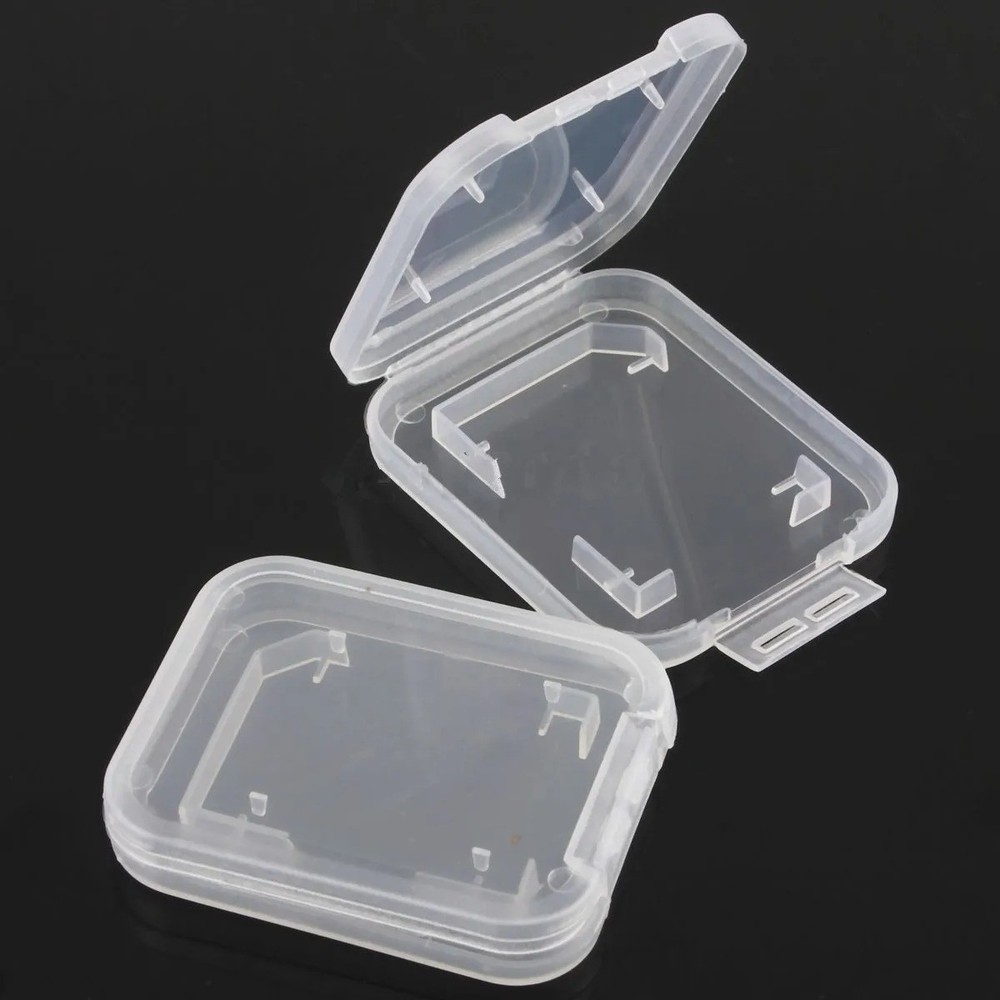 10PCS Transparent Standard SD SDHC Memory Card Case Holder Box Storage Boxes