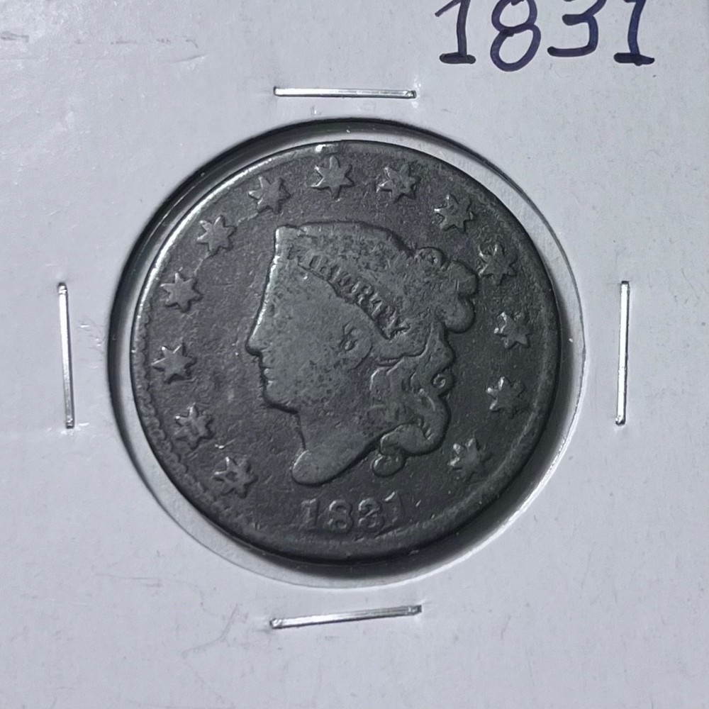 1831 coronet head large cent