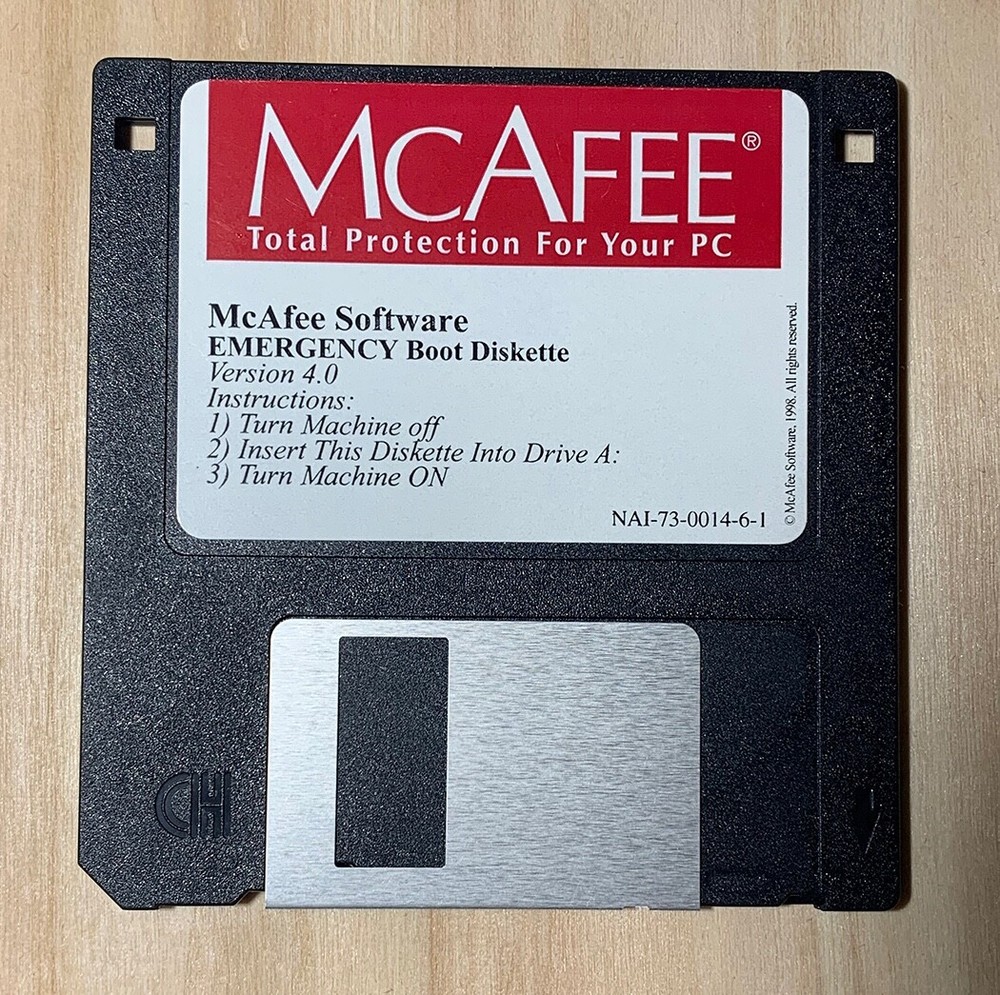 McAfee Emergency Boot Diskette Version 4.0