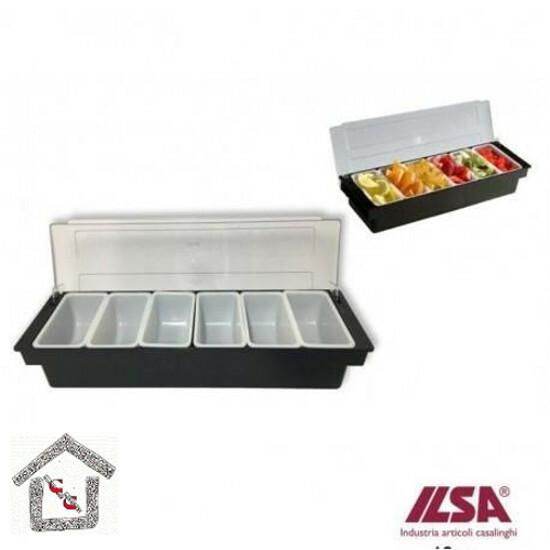 ILSA CONDIMENT HOLDER MIX 6 SEATER PROFESSIONAL BAR BUFFET