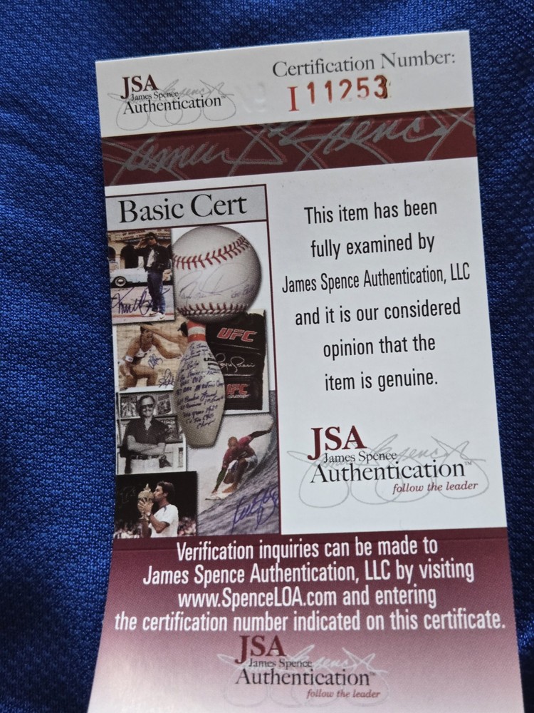 Thomas Robinson Autograph Kansas Jersey Jsa Certificate