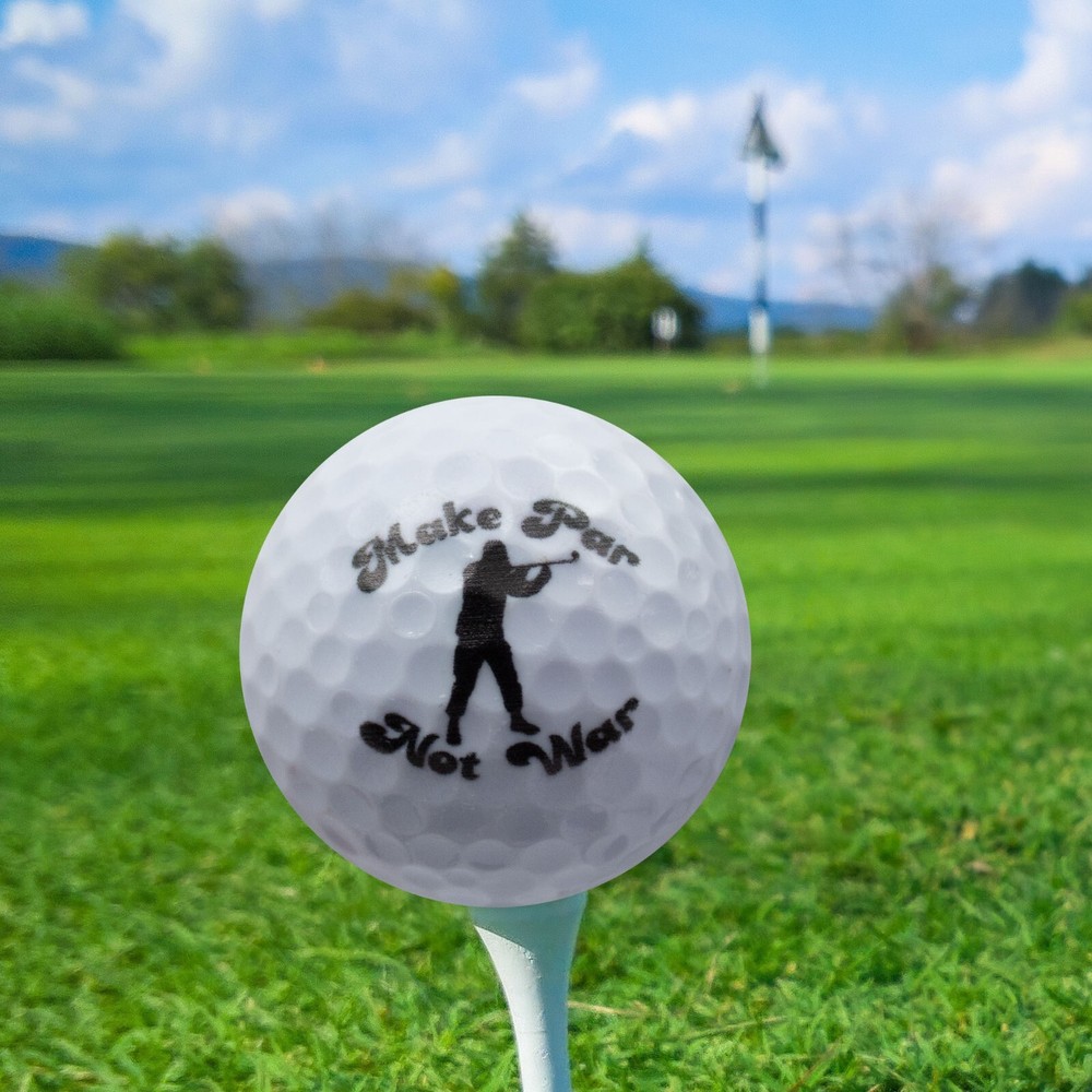 Make Par Not War Golf Balls 12 Pack - Perfect Gift Idea