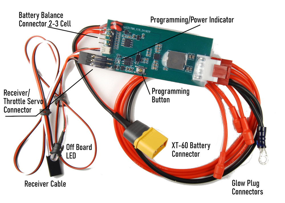 3 Cylinder Onboard Glow Plug Driver Controller - One Button Program 2.8mm OS YS