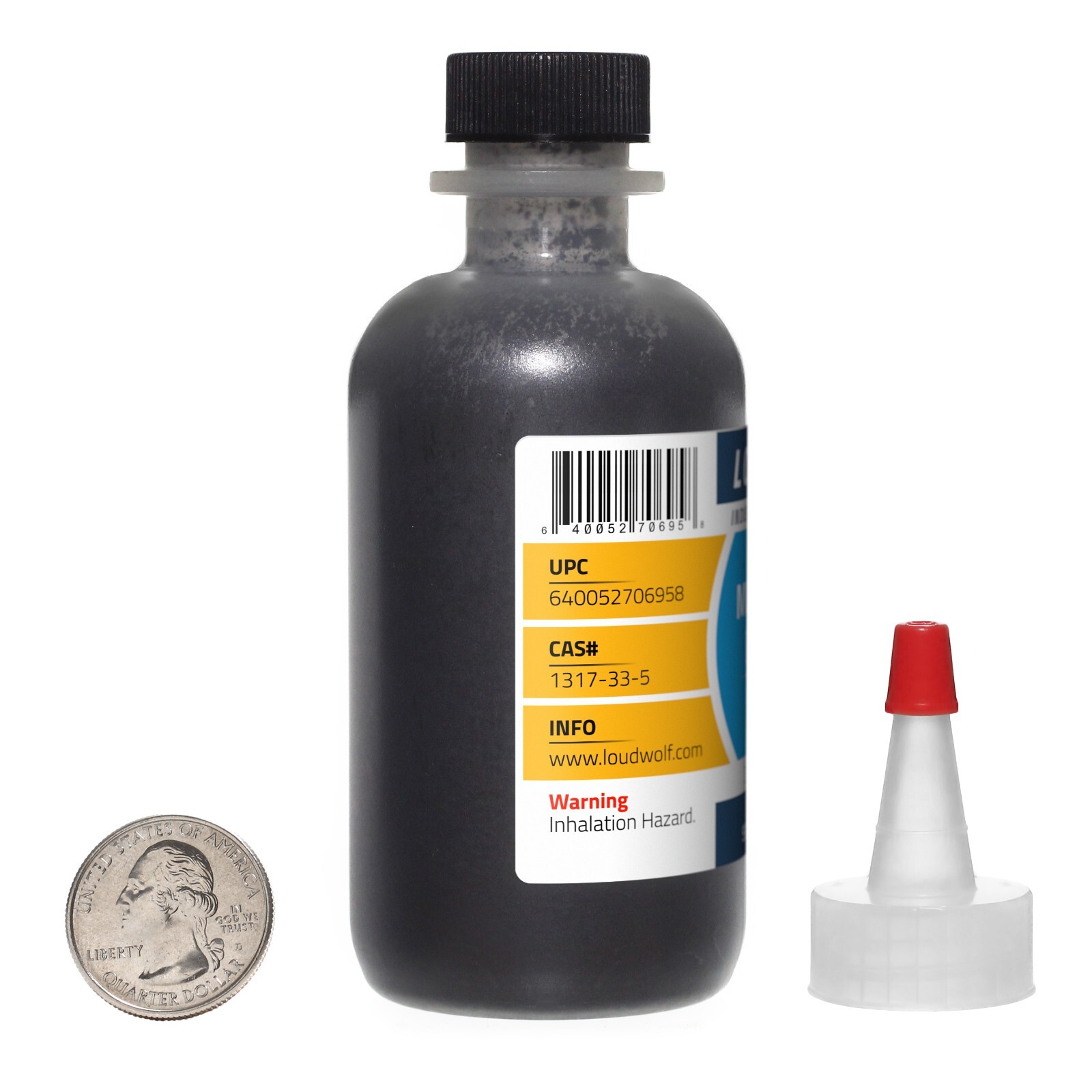 Molybdenum Disulfide / 1 Lb / 8 Bottles / 99% Reagent Grade / 1.5 Micron Powder