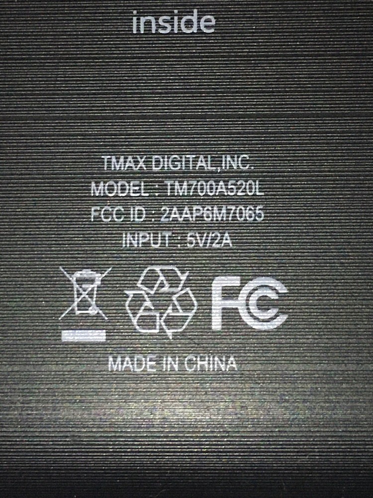 NuVision Tablet Intel 8 GB TM700A520L - Working, but missing buttons