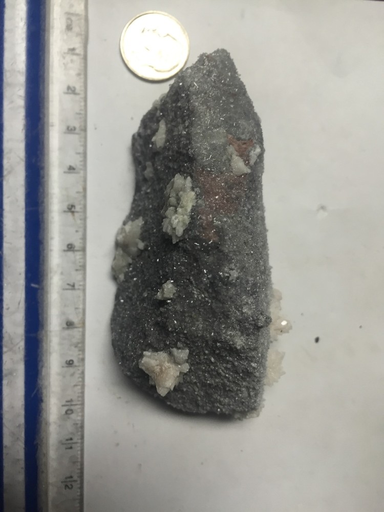 Fluorescent Calcite Crystal Clusters On Matrix From Moncure NC