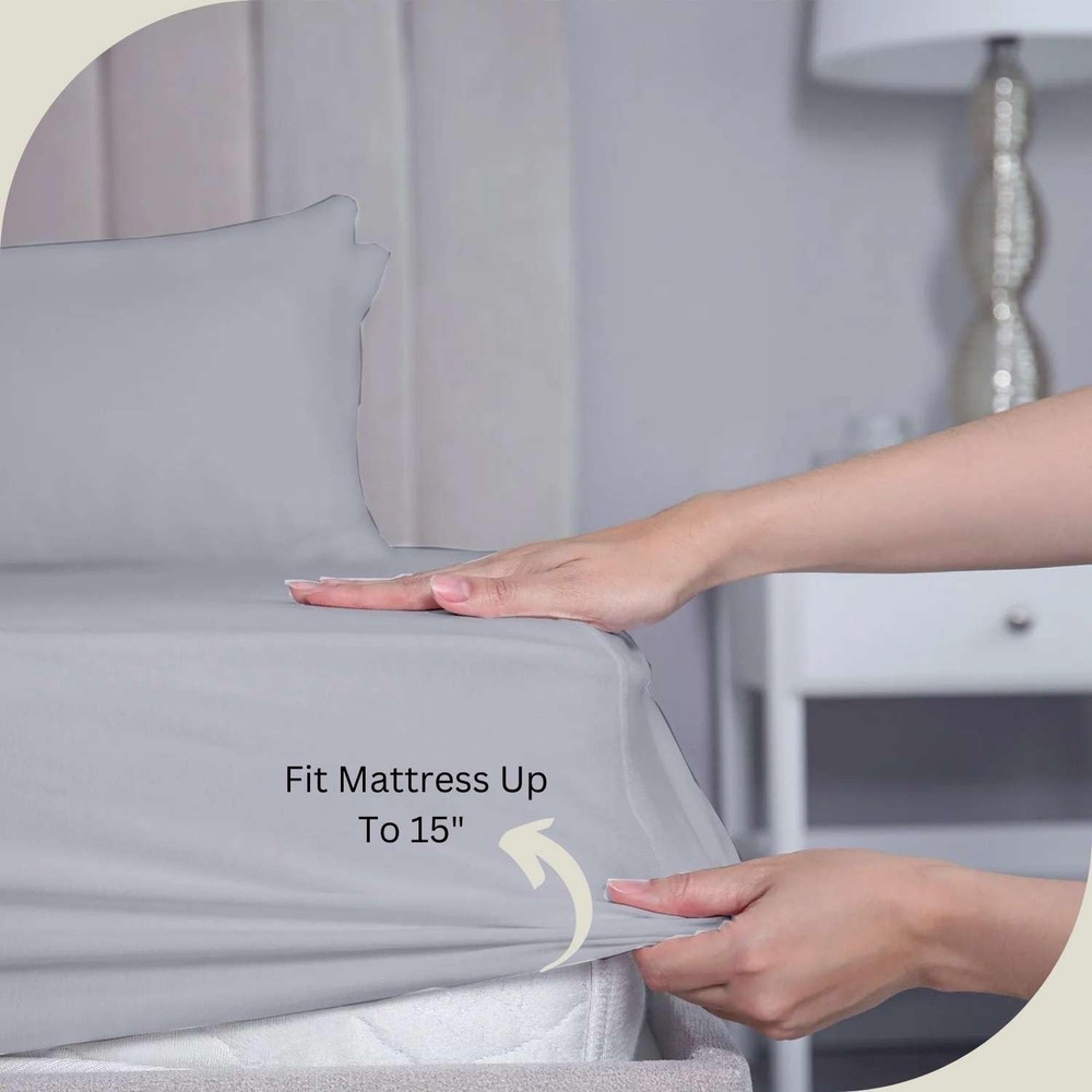 4 Piece Split Head Flex King Sheet Set for Sleep Number Bed, Ultra Soft Micro...