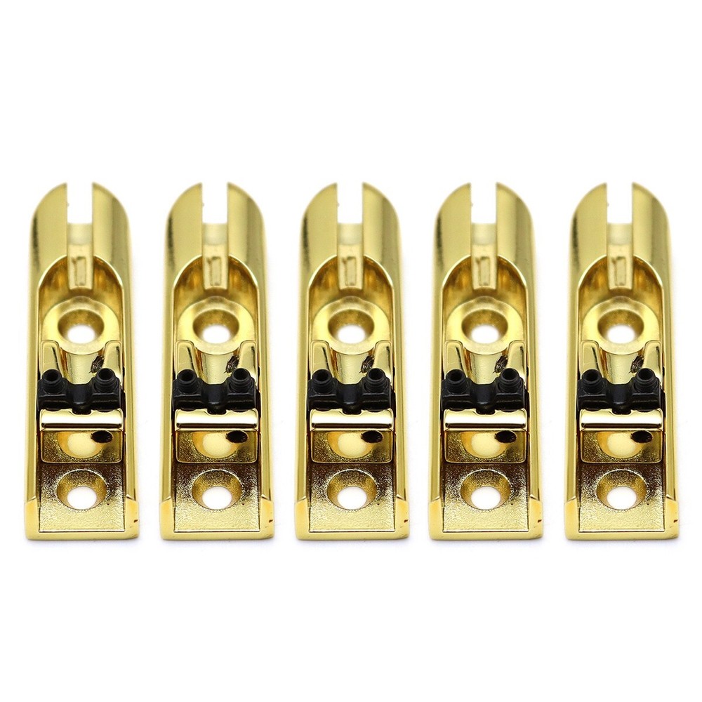 5 Strings Bass Bridge Individual Bridge Tailpiece Single String Saddle Gold