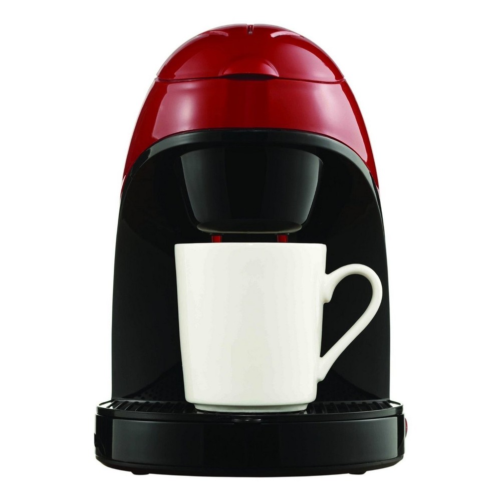 SINGLE SERVE ONE CUP COFFEE MAKER IN METALIC RED includes MUG and FILTER