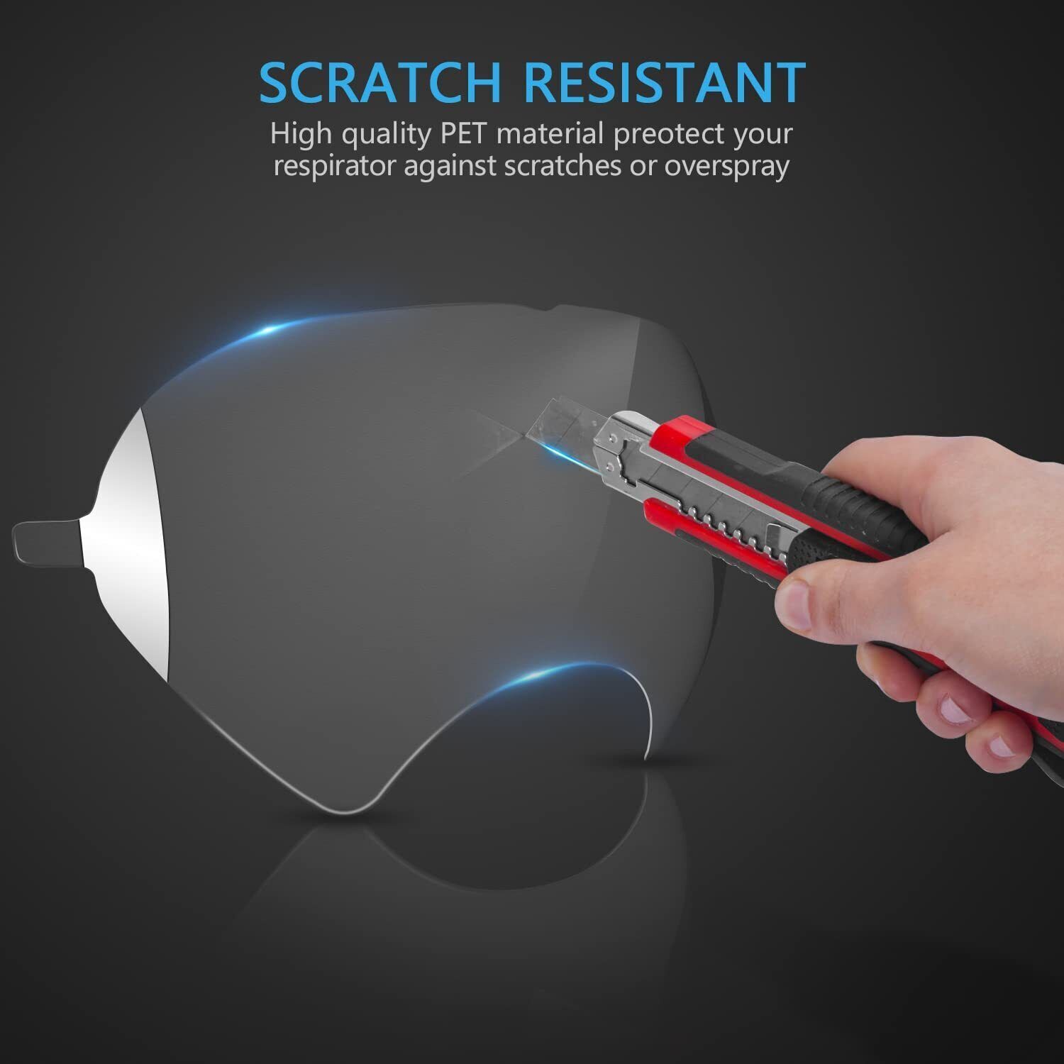 25/50 Pack Peel Off Lens Cover Face Shield Film for 6800 6885 6000 6900 Gas Mask