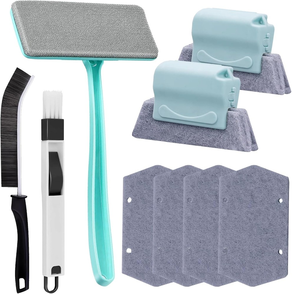 Window Screen Cleaner & Track Cleaning Kit - Detachable Window Cleaner, Mesh ...